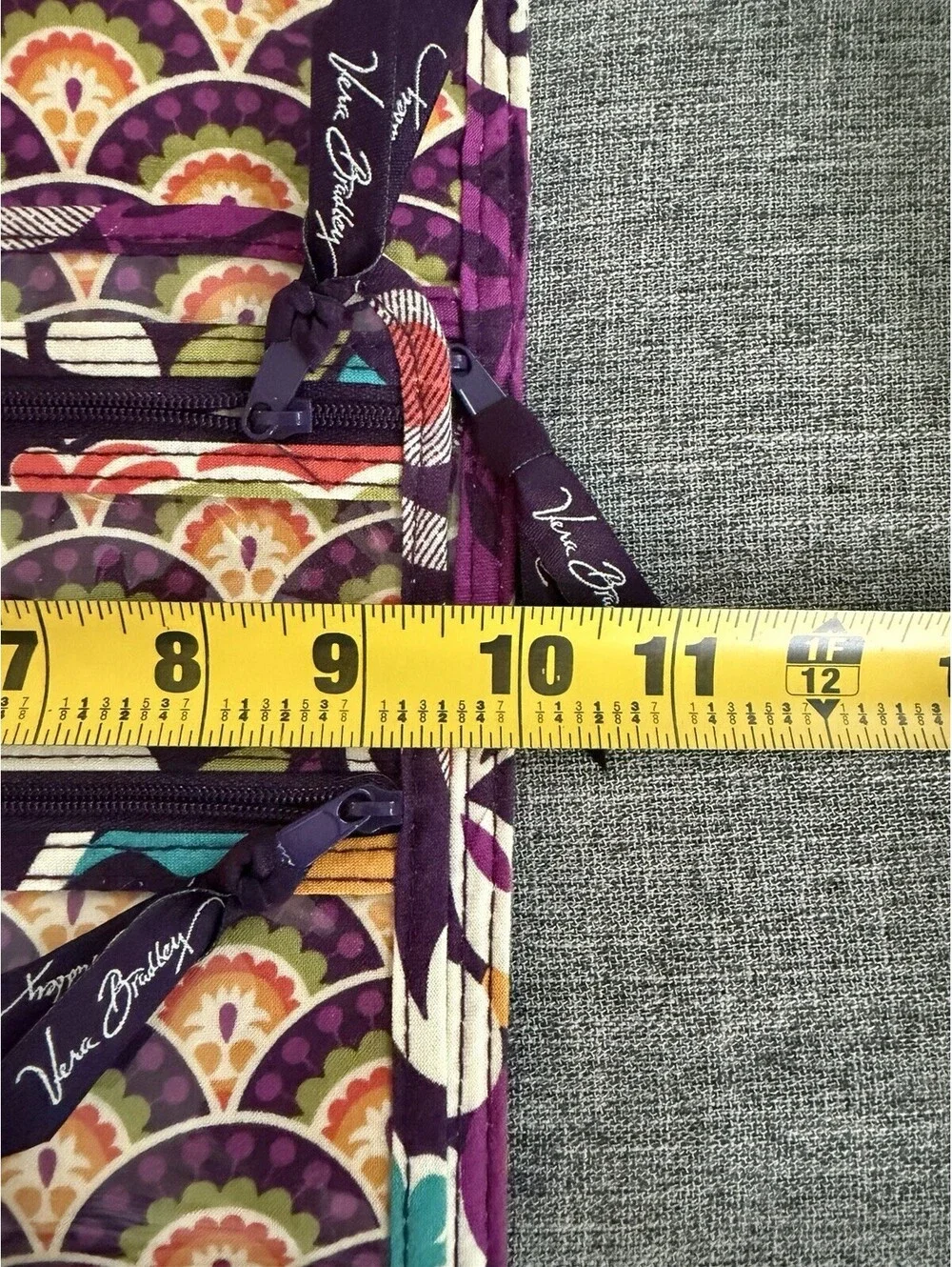 Vera Bradley Hanging Travel Organizer Plum Crazy Cosmetic Toiletry Bag